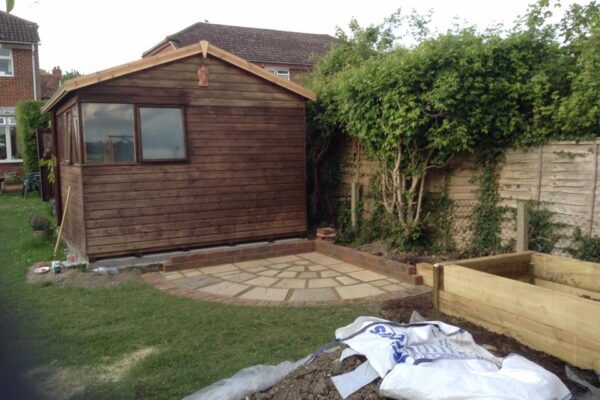 Kemsing patio and shed base2